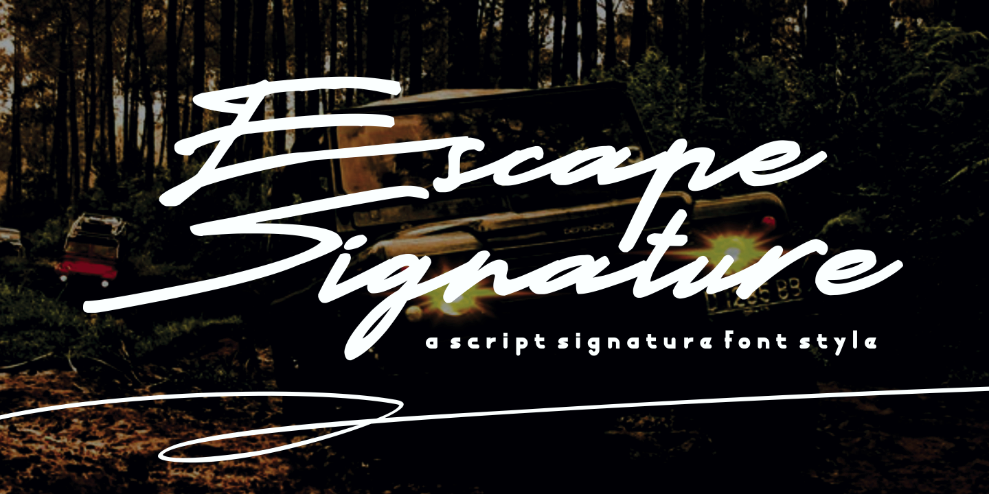 Schriftart Escape Signature